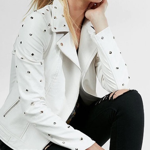 Zara white leather jacket - Picture 1 of 6